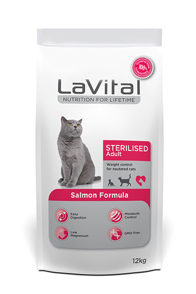 2312-LaVital Somonlu 12 kg Kısırlaştırılmış Yetişkin Kedi Maması LaVital Somonlu Kısırlaştırılmış Yetişkin Kedi Maması 12 Kg