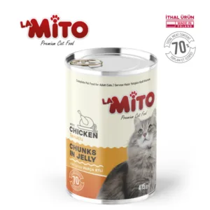 LaMito Jöleli Tavuklu Parça Etli Yetişkin Kedi Yaş Maması 415 Gr
