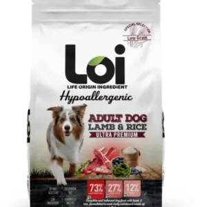 Loi Hypoallergenic Kuzu Etli Düşük Tahıllı Yetişkin Köpek Maması 3 Kg