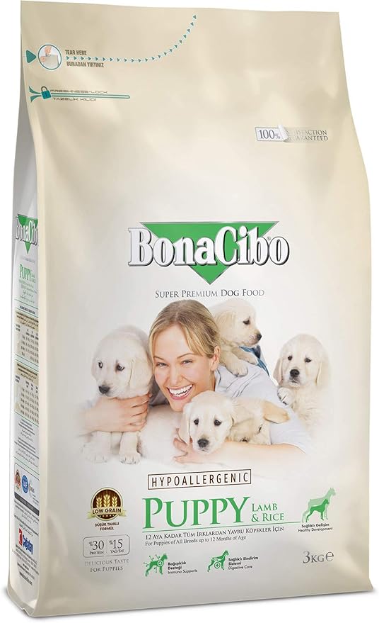 BonaCibo Hypoallergenic Kuzu Etli ve Pirinçli Yavru Köpek Maması 3KG BonaCibo Hypoallergenic Kuzu Etli ve Pirinçli Yavru Köpek Maması 3 Kg