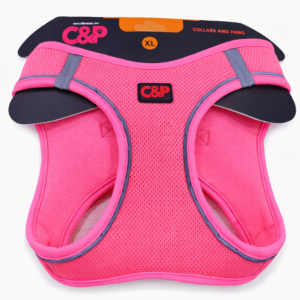 C&P Nefes Alabilir Comfort Köpek Göğüs Yeleği (Air Mesh) XL Beden Neon Pembesi