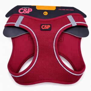C&P Nefes Alabilir Comfort Köpek Göğüs Yeleği (Air Mesh) XL Beden Bordo