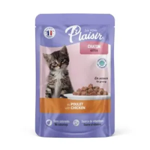 Plaisir Pouch Tavuklu Yavru Kedi Maması 100 gr