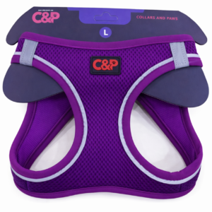 C&P Nefes Alabilir Comfort Köpek Göğüs Yeleği (Air Mesh) L Mor