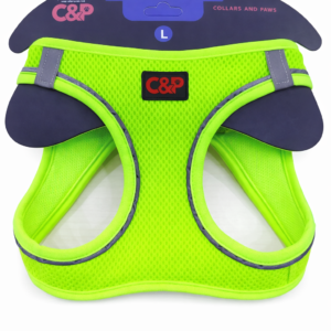 C&P Nefes Alabilir Comfort Köpek Göğüs Yeleği (Air Mesh) L Neon Yeşil