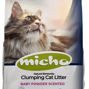 Micho Kalın Taneli Topaklanan Kedi Kumu Bebek Pudrali 8,5 Lt 7,5 Kg